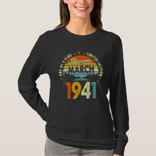Awesome Since March 1941 Vintage 81th Birthday T-Shirt