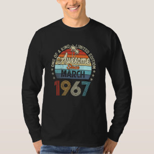 Awesome Since March 1967 Vintage 55th Birthday T-Shirt