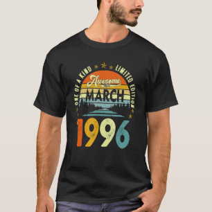 Awesome Since March 1996 Vintage 26th Birthday T-Shirt