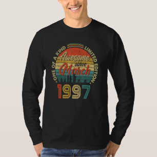 Awesome Since March 1997 Vintage 25th Birthday T-Shirt