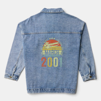Awesome Since March 2001 Vintage 21th Birthday For Denim Jacket