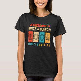 Awesome Since March 2004 19 Years Old 19th Birthda T-Shirt