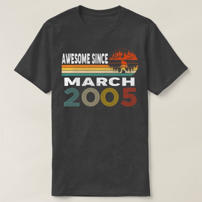 Awesome Since March 2005 T-Shirt (Design Front)