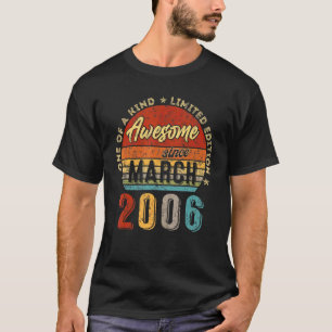 Awesome Since March 2006 Vintage 16th Birthday 1 T-Shirt