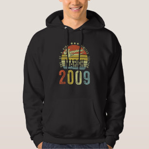 Awesome Since March 2009 Vintage 13th Birthday For Hoodie