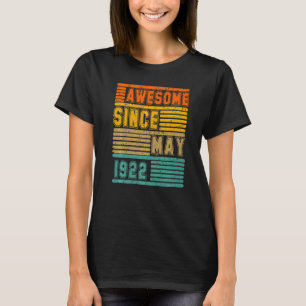 Awesome Since May 1922 Vintage 100th Men And Women T-Shirt