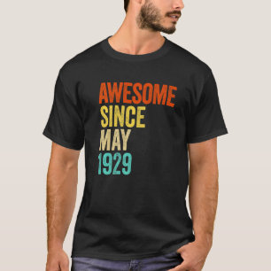 Awesome Since May 1929 Vintage 93th Men And Women T-Shirt