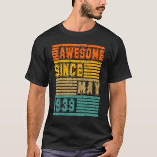 Awesome Since May 1939 Vintage 83th Men And Women T-Shirt