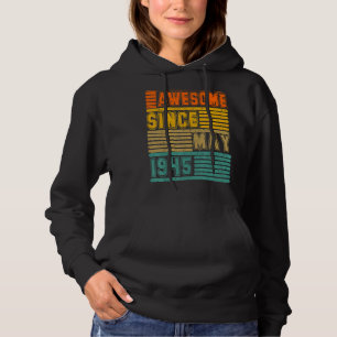 Awesome Since May 1945 Vintage 77th Men And Women Hoodie