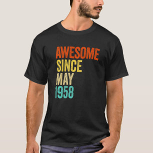 Awesome Since May 1958 Vintage 64th Men And Women T-Shirt