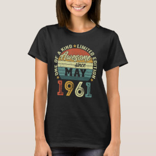 Awesome Since May 1961 61 Years Old 61th Birthday T-Shirt