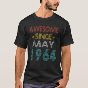 Awesome Since May 1964 Vintage Birthday T-Shirt