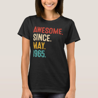 Awesome Since May 1965 58th Birthday Retro 58 Year T-Shirt
