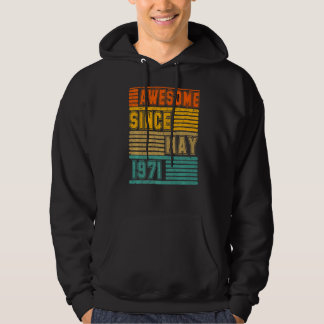 Awesome Since May 1971 Vintage 51th Men And Women  Hoodie