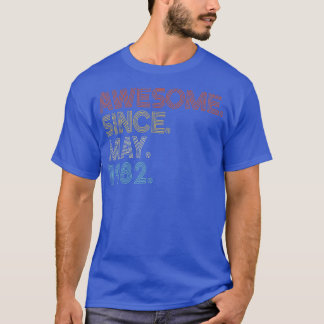 Awesome Since May 1982 Vintage 40th Birthday T-Shirt