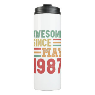 Awesome Since May 1987 40th Birthday Gift Thermal Tumbler