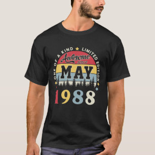 Awesome Since May 1988 Vintage Retro Birthday T-Shirt