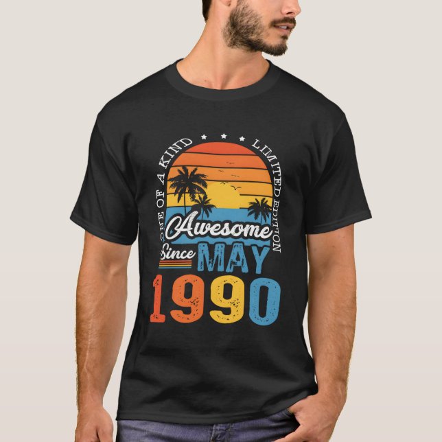 Awesome Since May 1990 33Rd 33 T-Shirt (Front)