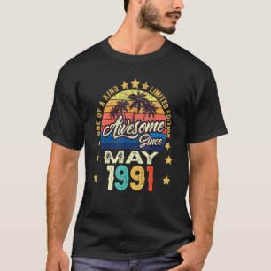 Awesome Since May 1991 Vintage 31st Birthday T-Shirt