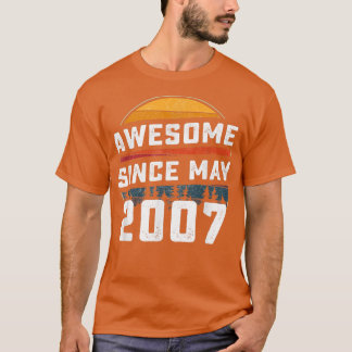 Awesome Since May 2007 15th Birthday Gift 15 Years T-Shirt