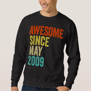 Awesome Since May 2009 Vintage 13th Men And Women Sweatshirt