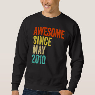 Awesome Since May 2010 Vintage 12th Men And Women Sweatshirt