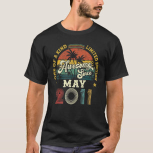Awesome Since May 2011 Vintage 11th Birthday T-Shirt