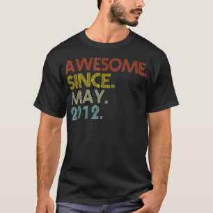 Awesome Since May 2012 Vintage 10th Birthday  T-Shirt