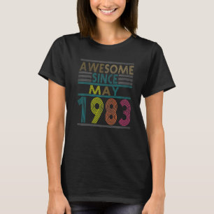 Awesome Since May Born In 1983 Vintage 39nd Birthd T-Shirt