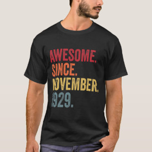 Awesome Since November 1929 92nd Birthday 92 Year T-Shirt
