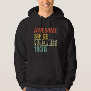 Awesome Since November 1931 90th Birthday 90 Year Hoodie