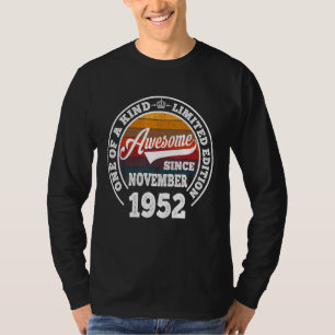 Awesome Since November 1952 70th Birthday 70 Year T-Shirt