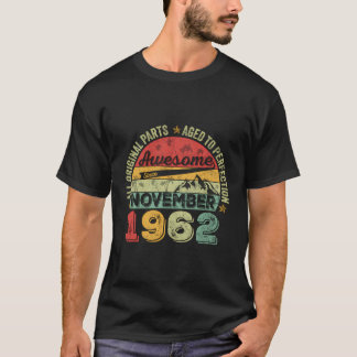 Awesome Since November 1962 61St Birthday Present  T-Shirt