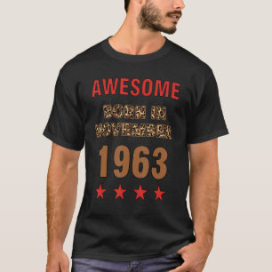 Awesome since November 1963 Leopard Print November T-Shirt