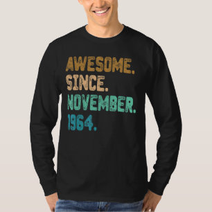 Awesome Since November 1964 Vintage 58th Birthday T-Shirt