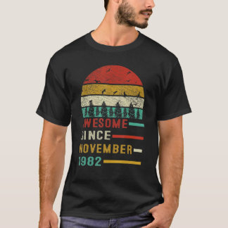 Awesome Since November 1982 40 Years Old 40th Birt T-Shirt