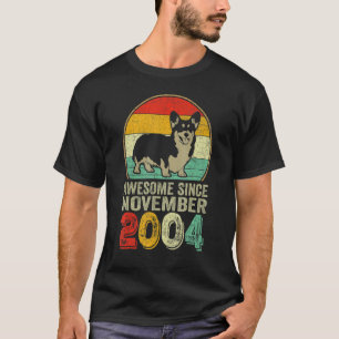 Awesome Since November 2004 18th Birthday Dog 18 Y T-Shirt