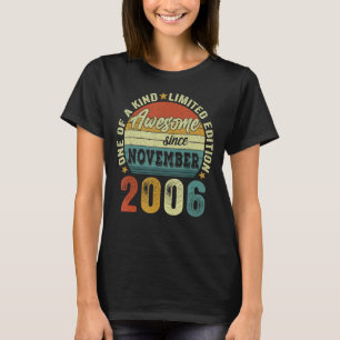 Awesome Since November 2006 16 Years Old Boy 16th T-Shirt