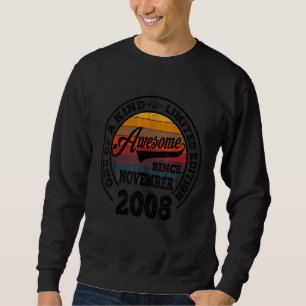 Awesome Since November 2008 14th Birthday 14 Year Sweatshirt