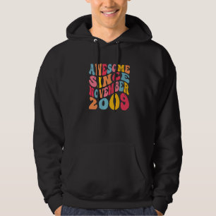 Awesome Since November 2009 13 Years Old Retro 13t Hoodie