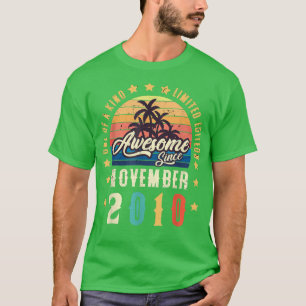Awesome Since November 2010 Vintage 12th Birthday  T-Shirt