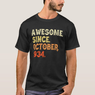 Awesome Since OCTOBER 1934 85th Birthday Retro T-Shirt