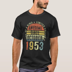 Awesome Since October 1953 69 Years Old 69th Birth T-Shirt