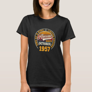 Awesome Since October 1957 65th Birthday  65 Years T-Shirt