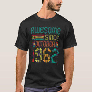 Awesome Since October 1962 60th Birthday Retro 60 T-Shirt