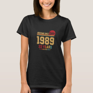 Awesome Since October 1989 Vintage Retro 33rd Birt T-Shirt
