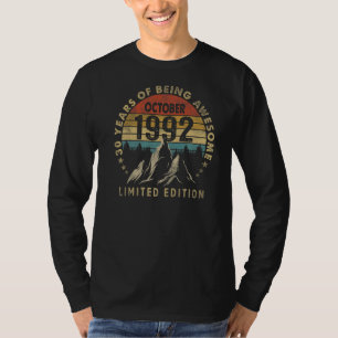 Awesome Since October 1992 30 Years Old 30th Birth T-Shirt