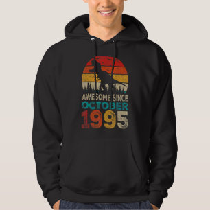 Awesome Since October 1995 27th Birthday Boy Dinos Hoodie