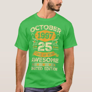 Awesome Since October 1997 25 Years Old 25th Birth T-Shirt