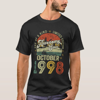 Awesome Since October 1998 Vintage Retro 27th Birt T-Shirt